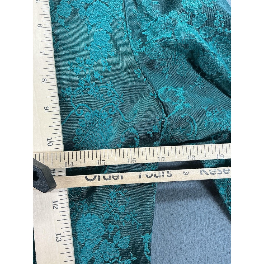 Nah Nah Jacket Womens 8P Green Floral Brocade Button Front Petite‎ Formal - Picture 9 of 10